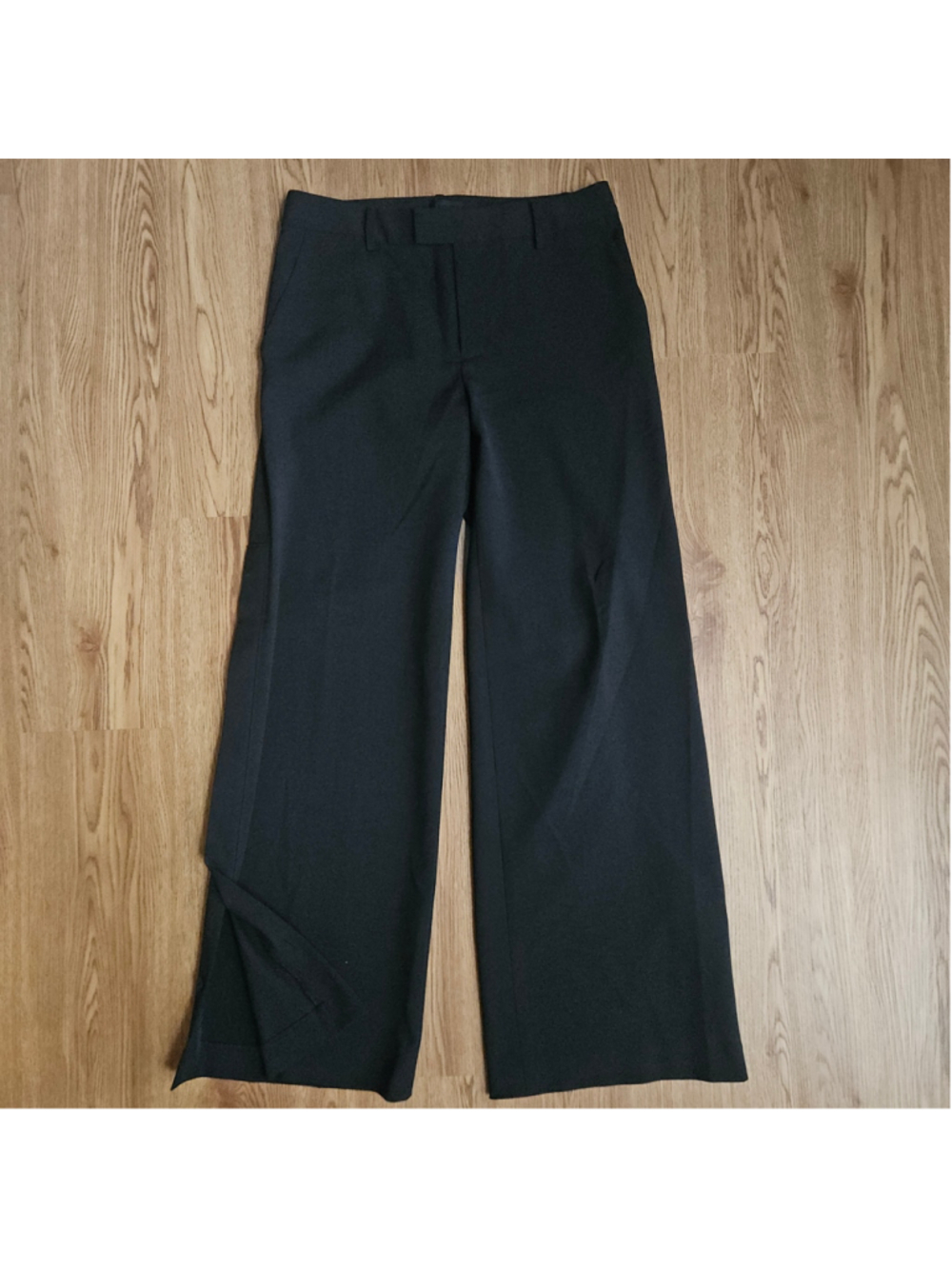 Nili Lotan Black Wool Blend Trousers Wide Leg Work Business Womens 4